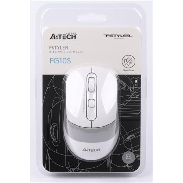 Миша бездротова A4Tech FG10S White USB