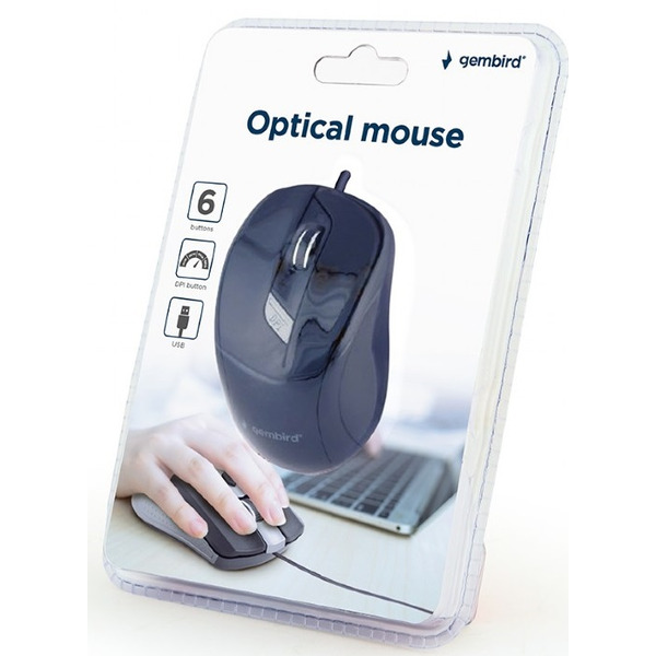 Миша Gembird MUS-6B-01 Черный