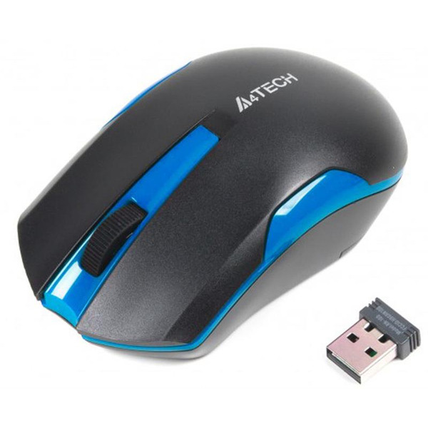 Миша A4Tech G3-200N Black/Blue USB V-Track
