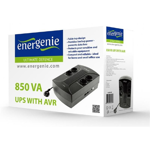 ИБП EnerGenie EG-UPS-002 850VA, Line Int., AVR, 4xSchuko, USB
