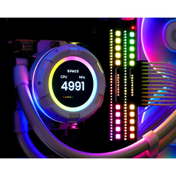 Система водяного охолодження ID-Cooling Space LCD SL360 White