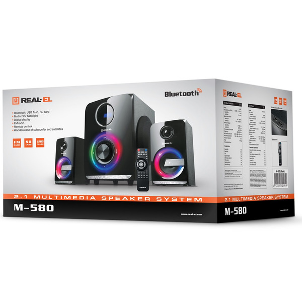 Комп'ютерні колонки REAL-EL M-580 Black