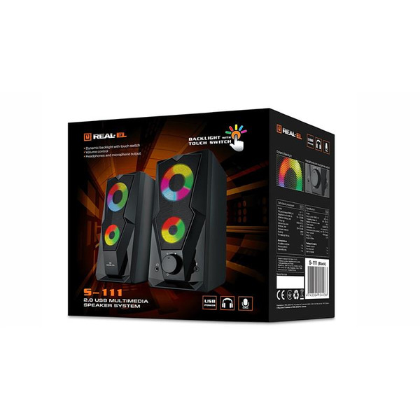 Комп'ютерні колонки REAL-EL S-111 Black