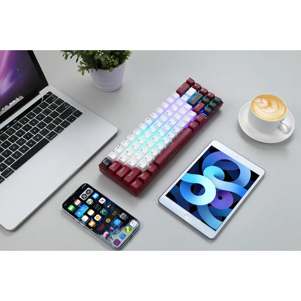 Клавиатура беспроводная Motospeed BK67 Longhua Red Red (mtbk67rmr)