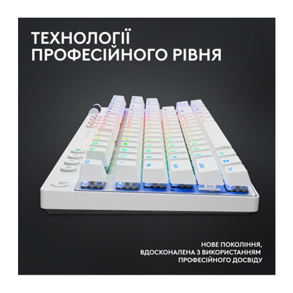 Клавиатура Logitech G PRO X TKL Lightspeed White Tactile 920-012148