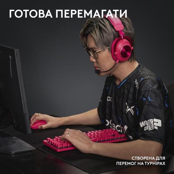 Клавiатура Logitech G PRO X TKL Lightspeed Magenta 920-012159