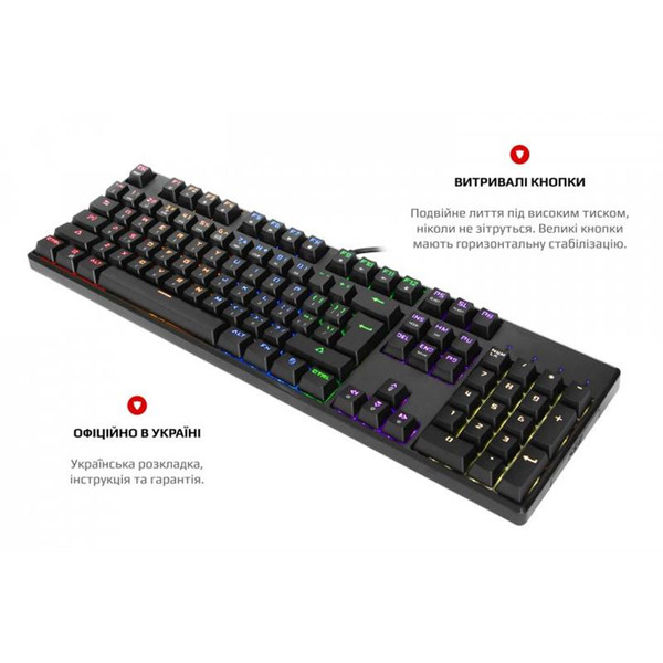 Клавіатура Motospeed CK107 Outemu Red RGB Black (mtk96mr)