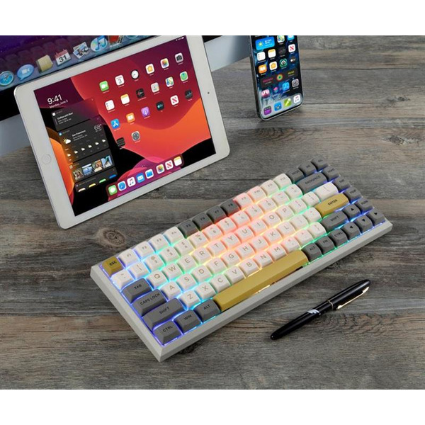 Клавиатура беспроводная Motospeed SK84 Outemu Blue Grey (mtsk84mb)