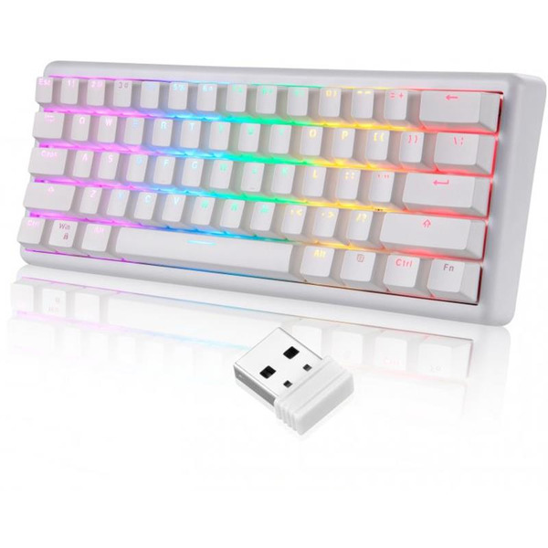 Клавіатура Motospeed SK66 Gateron Red Hot Swap White mtsk66wmr