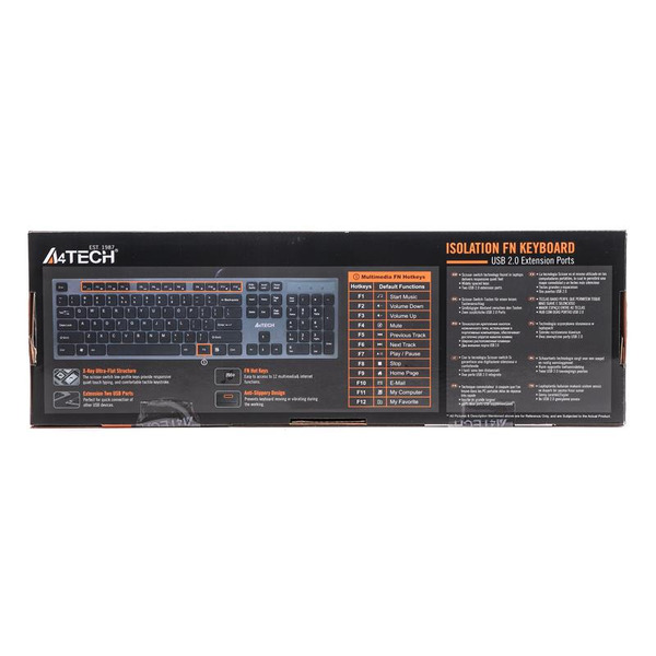 Клавиатура A4Tech KV-300H USB (серый+черный)