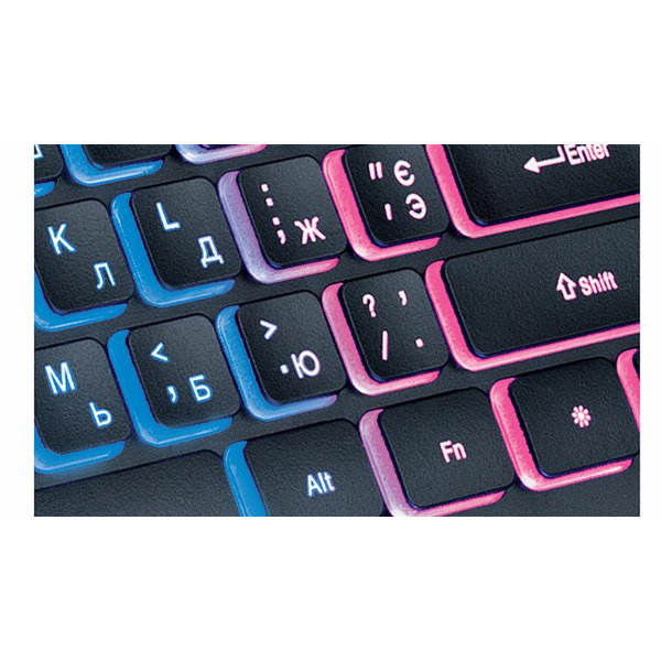 Клавиатура REAL-EL Comfort 8000 Backlit Ukr Black