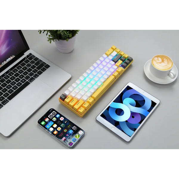 Клавиатура беспроводная Motospeed BK67 Longhua Red Yellow (mtbk67ymr)