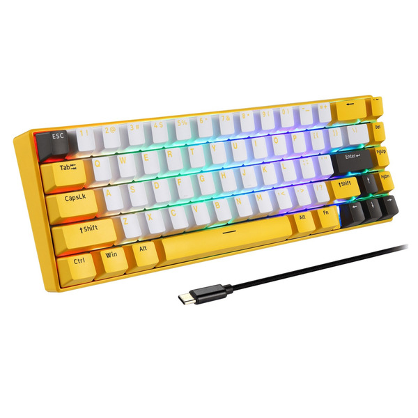 Клавиатура беспроводная Motospeed BK67 Longhua Red Yellow (mtbk67ymr)