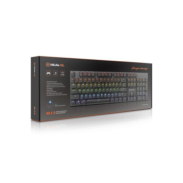 Клавиатура REAL-EL M 13 Grey USB