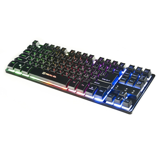 Клавиатура REAL-EL Gaming 8710 TKL Backlit Ukr Black