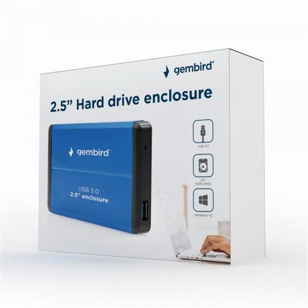 Внешний карман Gembird SATA HDD 2.5", USB 3.0, Blue (EE2-U3S-2-B)