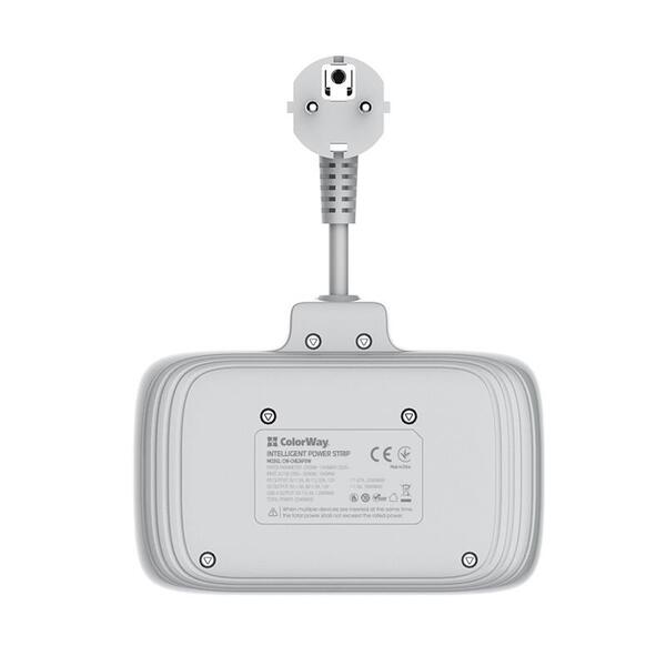 Фильтр питания ColorWay CW-CHE24PDW 2 розетки, 4 USB, 2.5 cм, белый
