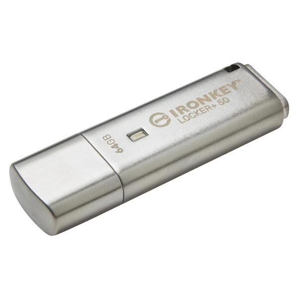 USB-Флешка USB 3.2 64GB Kingston IronKey Locker+ 50 (IKLP50/64GB)