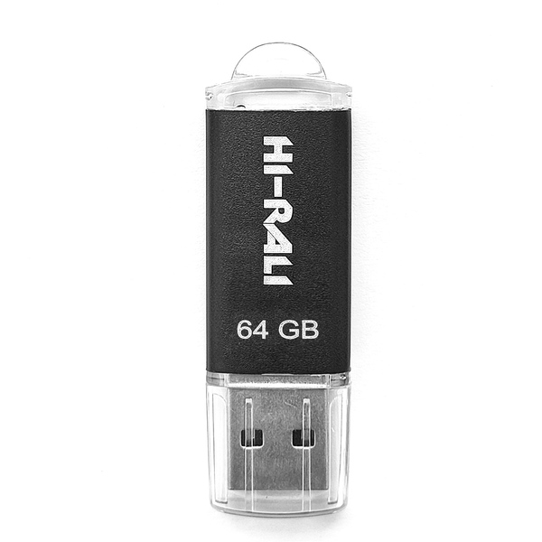 USB-Флешка USB 64GB Hi-Rali Rocket Series Black (HI-64GBVCBK)