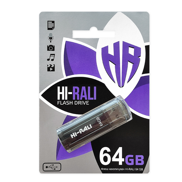 USB-Флешка USB 64GB Hi-Rali Stark Series Black (HI-64GBSTBK)