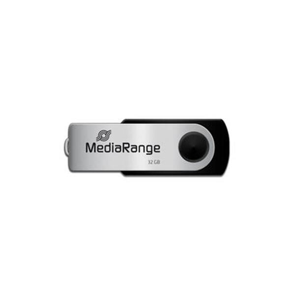 USB-Флешка USB 2.0 32GB MediaRange Black/Silver (MR911)