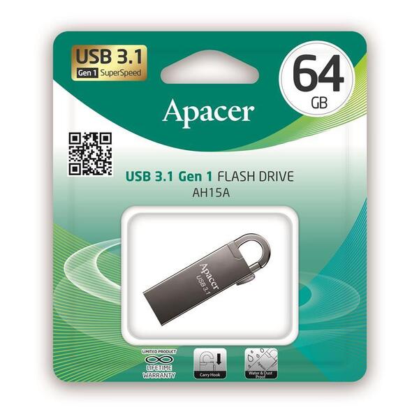USB-Флешка Apacer AH15A Black (AP64GAH15AA-1)