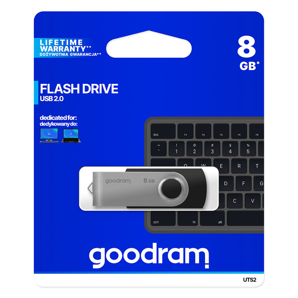 USB-Флешка USB 2.0 8GB Goodram UTS2 (Twister) Black (UTS2-0080K0R11)