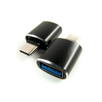 Переходник Dengos OTG USB-USB-C Black (ADP-018)
