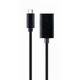 Адаптер Cablexpert USB Type-C - DisplayPort (M/F), 0.15 м, черный (A-CM-DPF-02) 