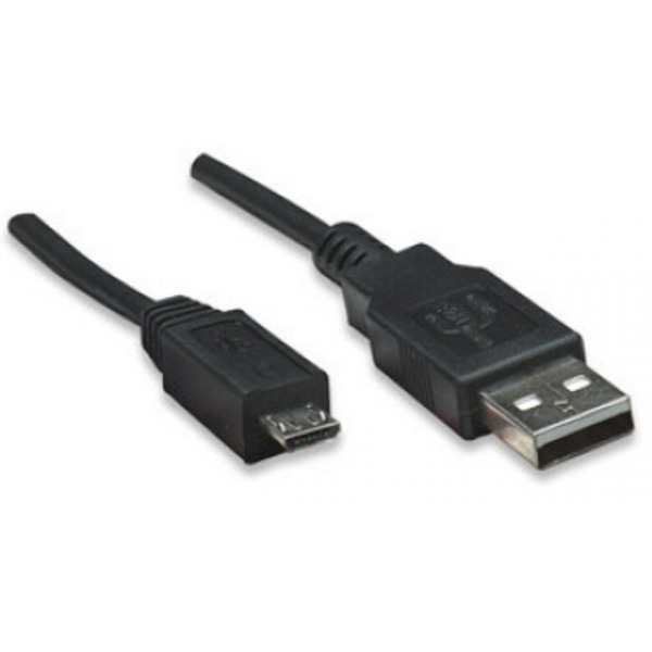 Кабель Atcom USB - micro USB V 2.0 (M/M), 0.8 м, чорний (9174) пакет
