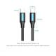 Кабель Vention USB Type-C - USB Type-C (M/M) TPE Round PD 60W, 3A, 2 м, Black (COSBH)
