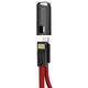 Кабель ColorWay USB - micro USB (M/M), 2.4 А, 0.22 м, Red (CW-CBUM022-RD)