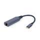 Адаптер Cablexpert USB Type-C - RJ-45 (M/F), 0.15 м, Black (A-USB3C-LAN-01) 