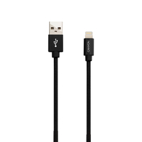 Кабель Canyon USB - Lightning (M/M) 0.96 м, Black (CNS-MFIC3B) в оплетке