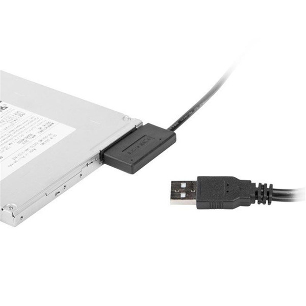 Адаптер Cablexpert USB - Slim SATA II (M/M), 0.5 м, чорний (A-USATA-01)