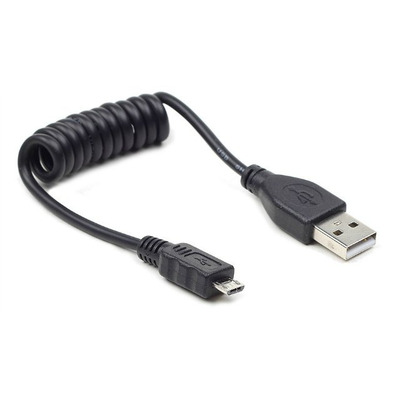 Кабель Cablexpert USB - micro USB V 2.0 (M/M), 0.6 м, спиральный (CC-mUSB2C-AMBM-0.6M)