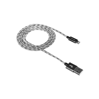 Кабель Canyon USB - Lightning (M/M), оплетка, 1 м, Dark Grey (CNE-CFI3DG) 