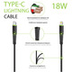 Кабель Intaleo CBFLEXTL1 USB Type-C - Lightning (M/M), 1.2 м, Black (1283126542459)
