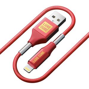 Кабель Luxe Cube Armored USB - Lightning (M/M), 1 м, красный (8886668686099)