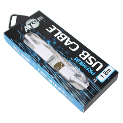 Кабель Atcom USB - USB V 2.0 (M/F), удлинитель, 1.8 м, White + Gold Plated (13425) блистер