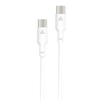 Кабель ACCLAB PwrX USB Type-C - USB Type-C (M/M), 60W, 1.2 м, White (1283126559563)