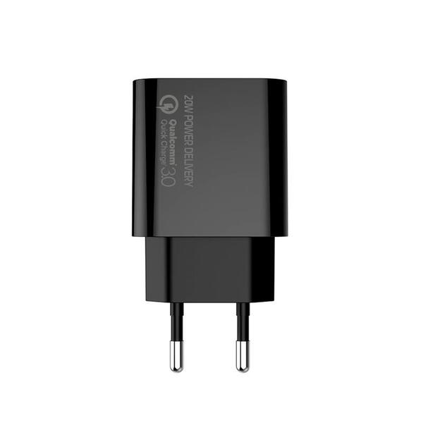 Сетевое зарядное устройство ColorWay (1USB Type-C PDx3A;1USBx4A) Black (CW-CHS025QPD-BK)