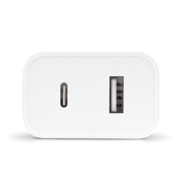 Сетевое зарядное устройство Ttec SmartCharger Duo USB-C/USB-A 2.4А/12Вт White (2SCS25B)