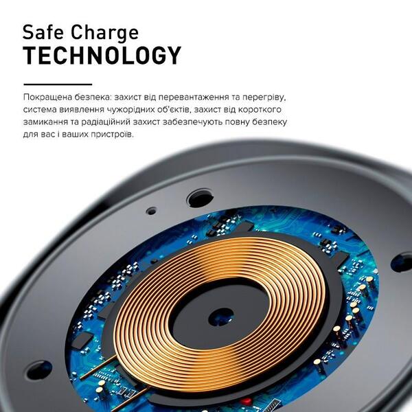 Бездротовий зарядний пристрій Luxe Cube 10W Black (7775557577239)