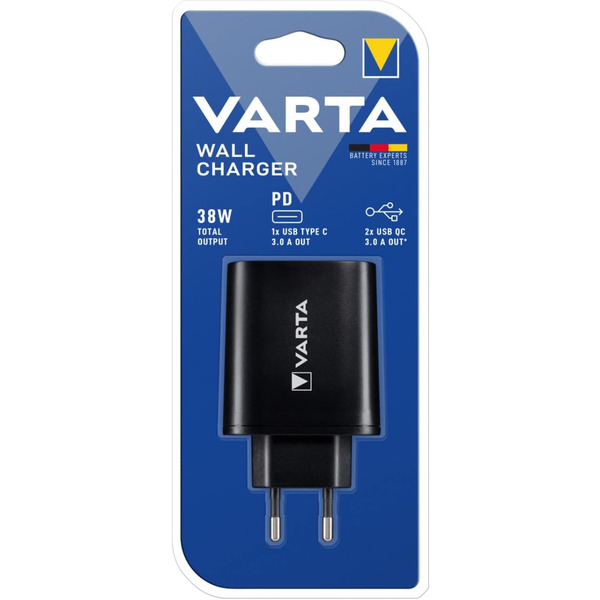 Зарядний пристрій Varta Wall Charger 38W Black (57958101401)