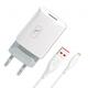 Сетевое зарядное устройство SkyDolphin SC06L (1USBx2.4A) White (MZP-000178) + кабель Lightning