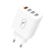 Сетевое зарядное устройство SkyDolphin SC40 (4USBx2.4A) White (MZP-000186)