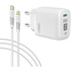 Сетевое зарядное устройство Intaleo TCGQPD120L (1USBx3A) White (1283126510007) + кабель Lightning