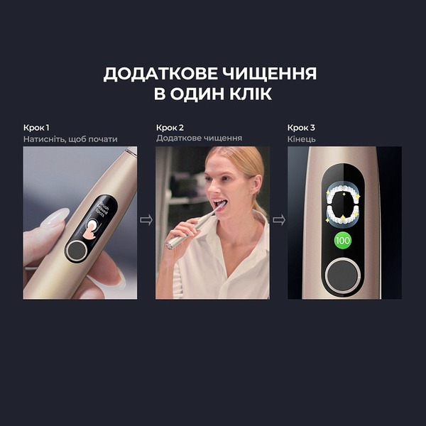Умная зубная электрощетка Oclean X Pro Digital Electric Toothbrush Champagne Gold (6970810552553)