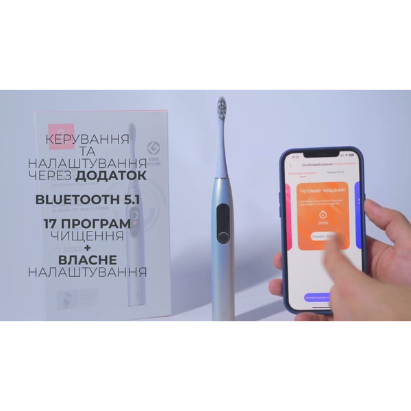 Умная зубная электрощетка Oclean X Pro Digital Electric Toothbrush Champagne Gold (6970810552553)